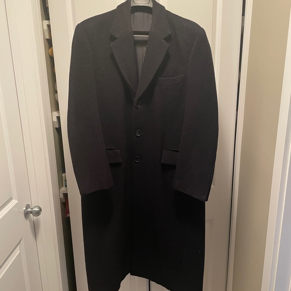 Black Trench Coat with Structured Silhouette